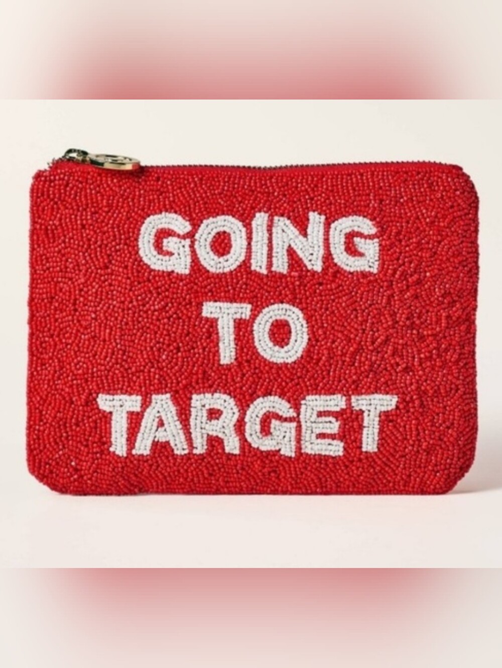 kate spade Red Beaded 'Going to Target' Zip Pouch